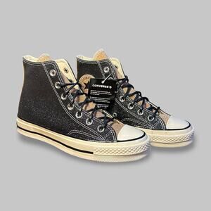 Converse Chuck 70 High Top Glitter Black & Bronze Women’s Sneakers - Size 6.5